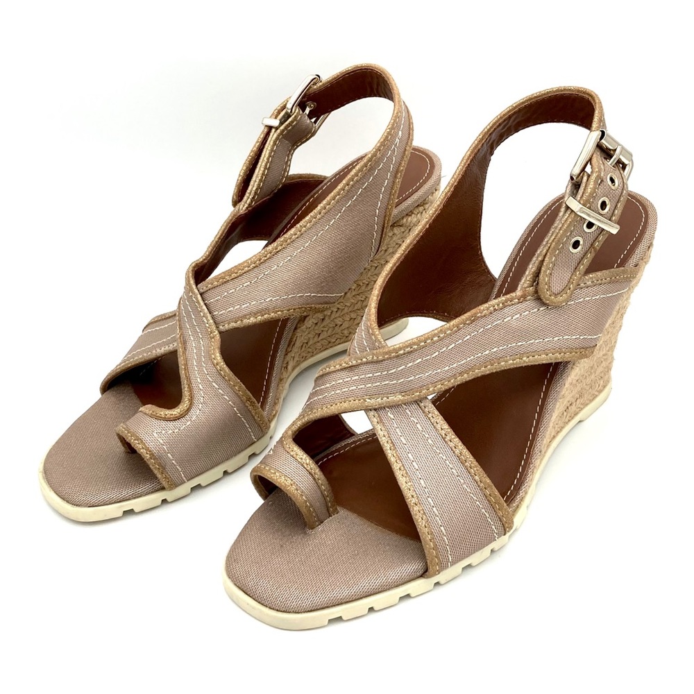 Donald J. Pliner Burgos Wedge Sandals Women’s Size 9 Metallic Adjustable Straps